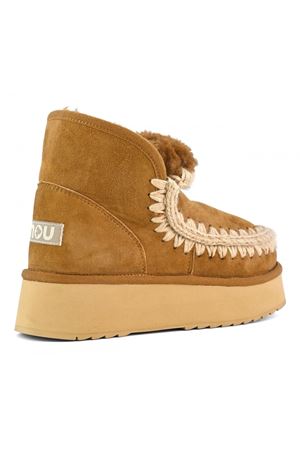 Mini eskimo platform boot in camoscio cognac MOU | FW681000ACOG