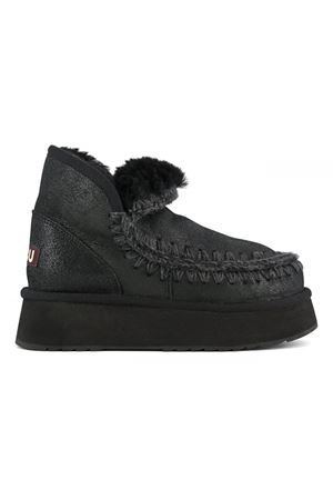 Mini eskimo platform boot nero screpolato MOU | FW681000BCBKG