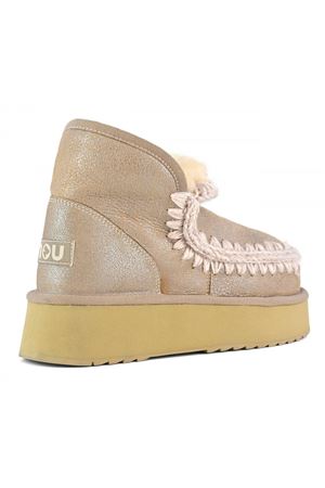 Mini eskimo platform boot in stone metalic MOU | FW681000BSTME