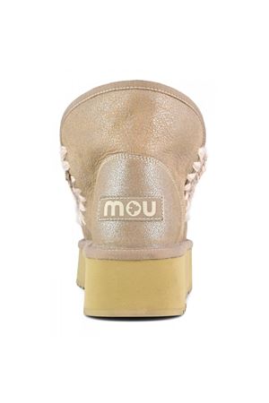 Mini eskimo platform boot in stone metalic MOU | FW681000BSTME