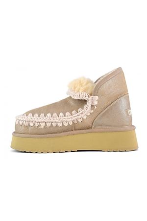 Mini eskimo platform boot in stone metalic MOU | FW681000BSTME