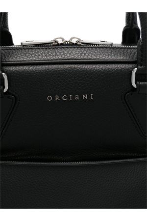 Micron slim dollar leather business bag ORCIANI | P00736MICNERO