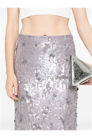 Nickel grey glow midi skirt PAROSH | GLOWD620654018