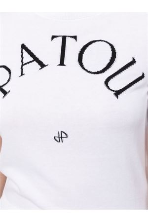 White organic cotton blend knit top PATOU | KN0688045001W