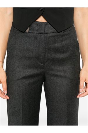 Dark grey virgin lurex flannel trousers PESERICO | P0428303359973