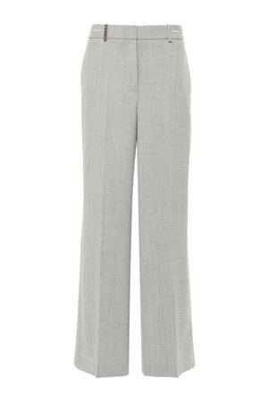 Light grey wool blend flannel trousers PESERICO | P0493402660971