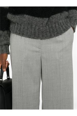 Light grey wool blend flannel trousers PESERICO | P0493402660971