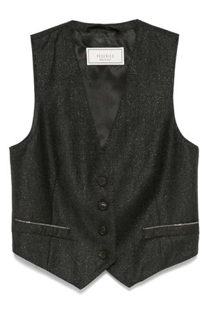 Dark grey virgin wool blend waistcoat PESERICO | S0311703359973