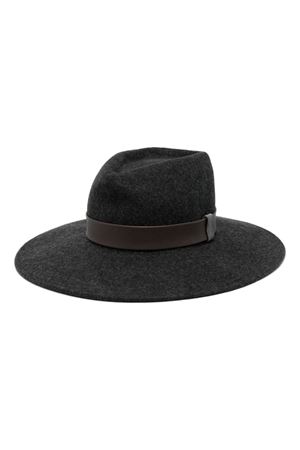 Fedora in feltro di lana grigio antracite PESERICO | S36177C0CC279973