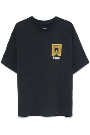 T-shirt in cotone blu notte RHUDE | RHFW24TT060122306