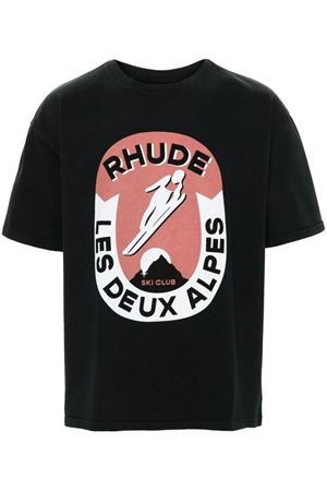 T-shirt in cotone nero RHUDE | RHPF24TT020122306