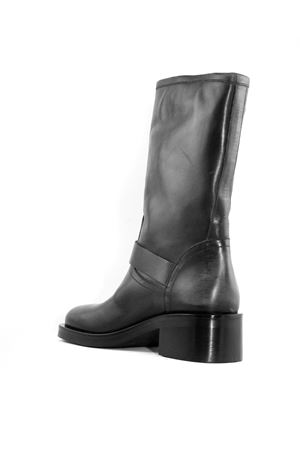 Black brushed leather boot STRATEGIA | A5738BLACK