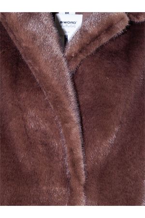 Brown faux fur coat SWORD | SA248498EKODEMIBU