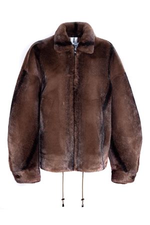 Brown faux fur jacket SWORD | SA248570EKOTIMBRO