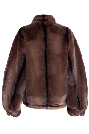 Brown faux fur jacket SWORD | SA248570EKOTIMBRO