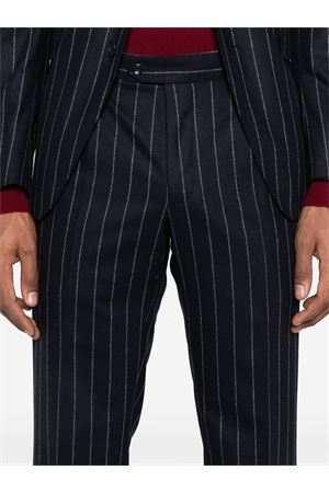 Blue virgin wool blend pinstriped suit TAGLIATORE | 2SVS26B11C90055EB864