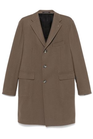 Brown virgin wool blend coat TAGLIATORE | CSBMM3W770065ET858