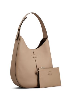 Beige Small Di leather shoulder bag TOD'S | XBWDBSR9200YATC413