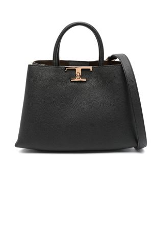 Borsa tote T Timeless in pelle di vitello nera TOD'S | XBWTSQF0200XWZB999