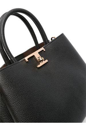 Borsa tote T Timeless in pelle di vitello nera TOD'S | XBWTSQF0200XWZB999