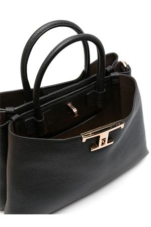 Borsa tote T Timeless in pelle di vitello nera TOD'S | XBWTSQF0200XWZB999