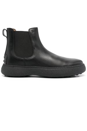 Black calf leather boots TOD'S | XXM06L00P20D90B999