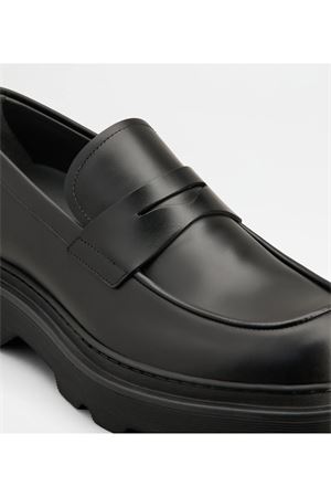 Mocassino in pelle di vitello nero TOD'S | XXM24L0IL50LYGB999