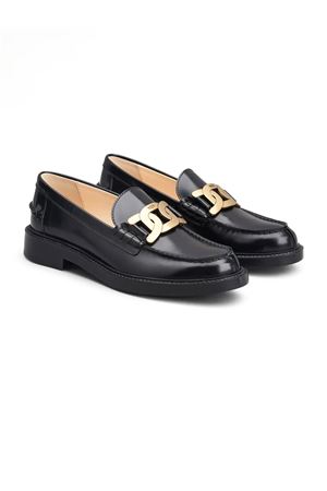 Black leather shiny finish loafers TOD'S | XXW59C0EN90SHAB999