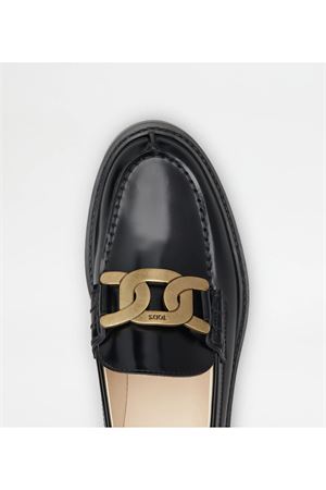 Black leather shiny finish loafers TOD'S | XXW59C0EN90SHAB999