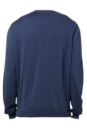 Maglione in maglia rasata di cotone blu FAY | NMMC146171TOHPU606