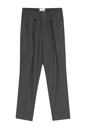 Pantaloni in misto lana vergine grigio AMI | HTR206WV0043055