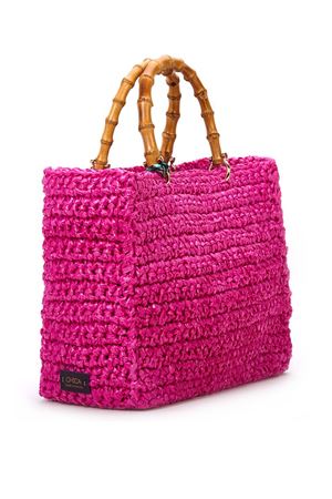 Fuchsia Luna crocheted shopping bag CHICA | LUNA09