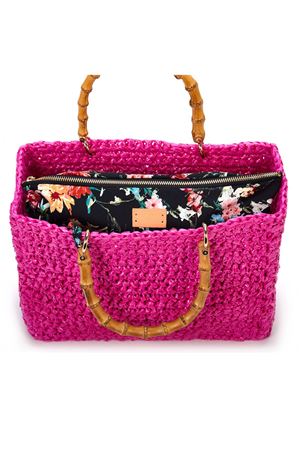 Fuchsia Luna crocheted shopping bag CHICA | LUNA09