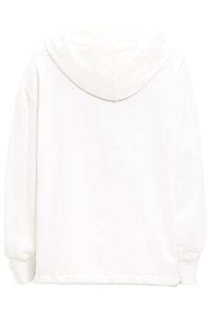 Felpa con cappuccio in cotone bianco COURREGES | 124JHO029JS01200001