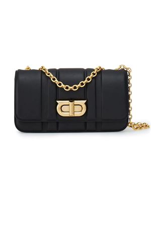 Black leather Gancini shoulder bag FERRAGAMO | 0765522NERO