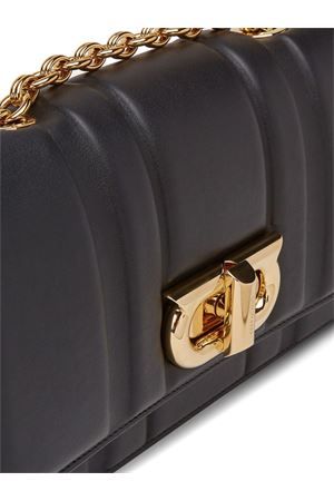 Black leather Gancini shoulder bag FERRAGAMO | 0765522NERO