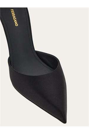 Black satin pump shoe FERRAGAMO | 0768984NERO