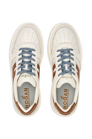 white leather h630 sneakers HOGAN | HXM6300EU50ODZ0FRK