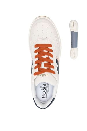 white leather h630 sneakers HOGAN | HXM6300EU50ODZ743L