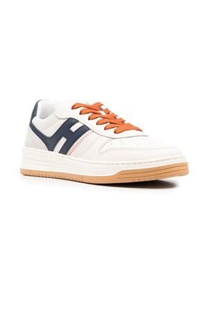 white leather h630 sneakers HOGAN | HXM6300EU50ODZ743L