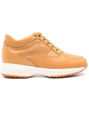 brown leather sneakers HOGAN | HXW00N00E30KXTG608