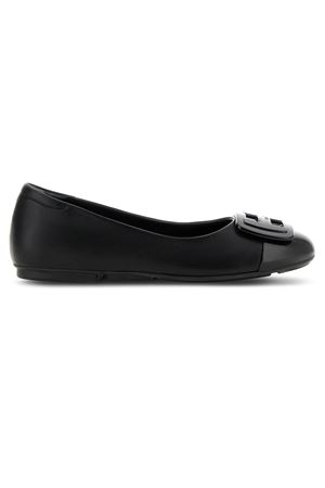 Black Leather Ballerina Shoes HOGAN | HXW6610FH80R3MB999