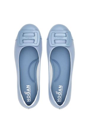 Light-Blue Leather Ballerina Shoes HOGAN | HXW6610FH80R3MU030