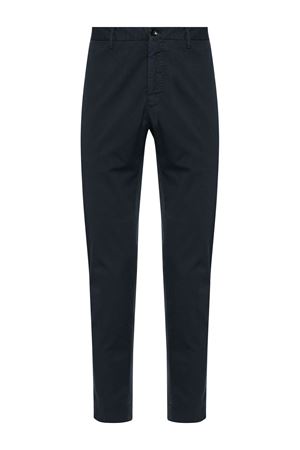 Navy blue stretch-cotton chinos INCOTEX | ZR851W9098A822