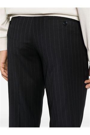 Navy blue woolpinstripe pattern suit LARDINI | EQ148EEQEL62708850