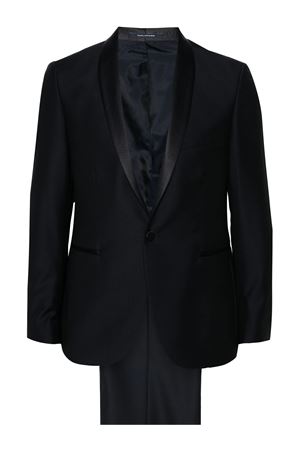 Blue navy single-breasted wool suit TAGLIATORE | SFBR18A01060007B229