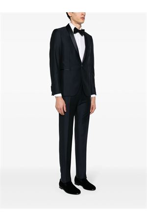 Blue navy single-breasted wool suit TAGLIATORE | SFBR18A01060007B229