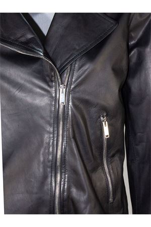 Black leather Regina jacket VOLFAGLI | REGINANERO