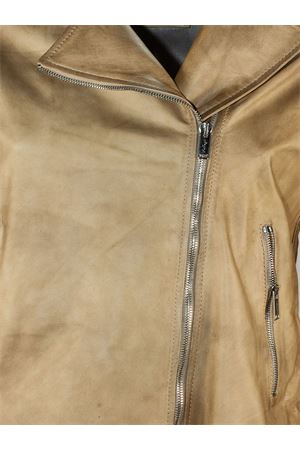 Beige leather Regina jacket VOLFAGLI | REGINASPAGO