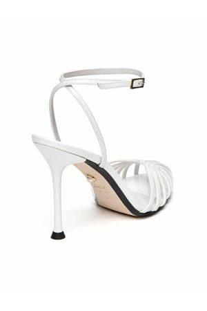 White patent leather cage sandals ALEVI | L25SC002R0004106WHITE